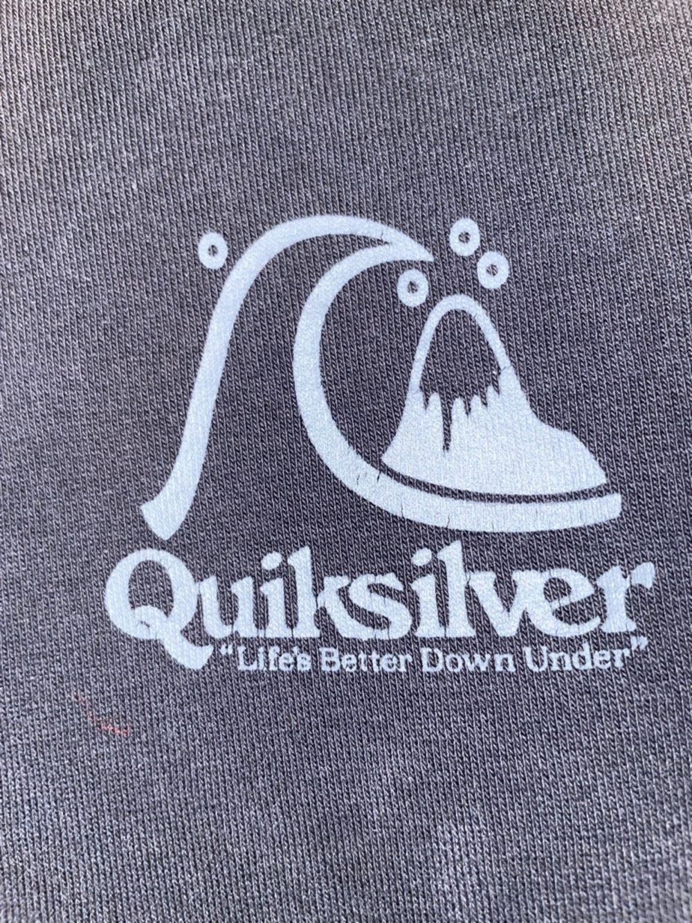 Quiksilver Black Pullover Hoodie with Blue Sleeve Logo - Picture 2 of 5